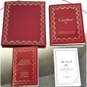 95' Cartier Montres Santos Filled In Guarantee Booklet Paper Les Must De Catier